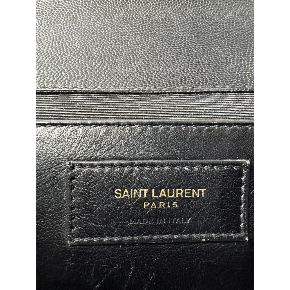 Saint Laurent Grain De Poudre Medium Classic Monogram Kate Satchel Black NFC S - Picture 6 of 15